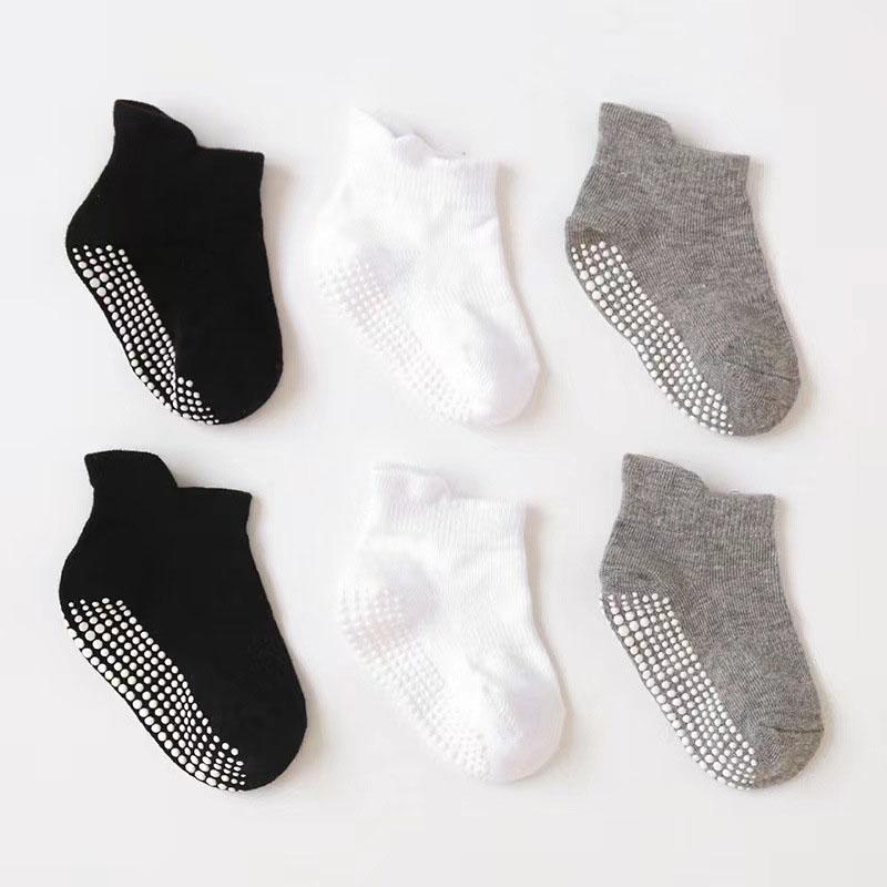 6 Pairs a Lot Baby Floor Socks Infant Cute Stripe Thin Adhesive Socks Kids Girls Candy Color Non Slip Socks