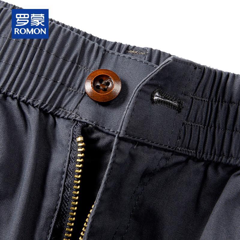 Romon Men's Casual Cotton Seven-Point Shorts