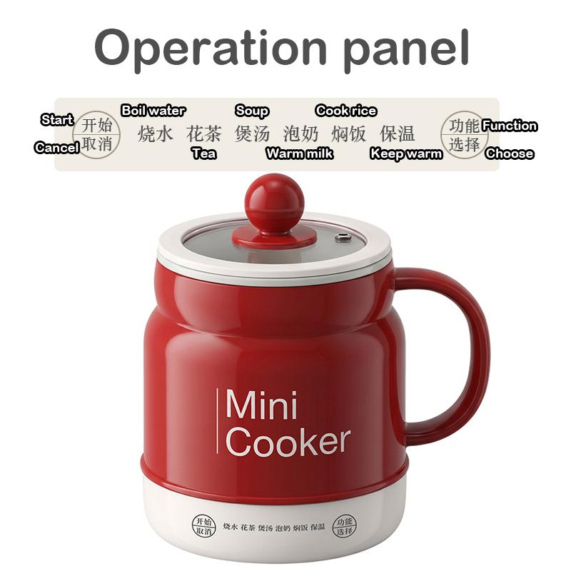 Portable Multifunctional Cooking Cup 0.8L Stew Soup Tonic Milk Tea Coffee warmer Ceramic liner Rice ooker Mini Insulation Kettle