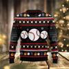 Baseball Basketball Pattern Sweatshirts For Men Christmas Sports 3D Printed Pullover Festival Hoodies Long Sleeves O-Neck Tops