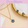 Turkish Evil Eye Jewelry Set With Geometric Alloy Pendant And Chain For Women
