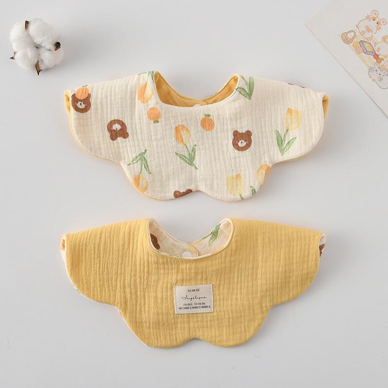 New Cute Cotton Baby Feeding Drool Bib Infants Two-sided Usable Saliva Towel Soft Burp Cloth For Newborn Toddler Kids Bibs