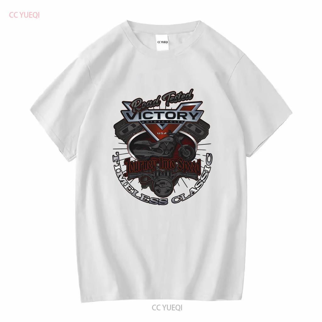 Victory Motorcycles Softstyle T-Shirt vintage gewaschen dehnbar Grafik Oberteil für den Alltag bequem atmungsaktiv weich