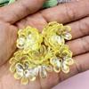 20pcs DIY Accessories Hair Jewelry Making 6 Petals Flower Loose Beads Handmade Materials Fashion Receptacle