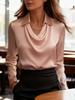 Women's French Style Elegant Long Sleeve Professional Shirt