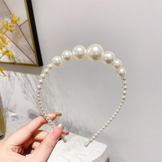 French Retro High Crown Wide-Brimmed Plush Headband for Face Washing and Outings