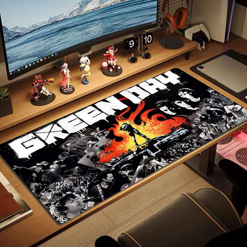 Band Green Day Color Mouse Pad Large Gaming Table Cushion Non-slip Laptop Tablet Big Mousepad XXL Mat Mini PC Playmat With Lock edge
