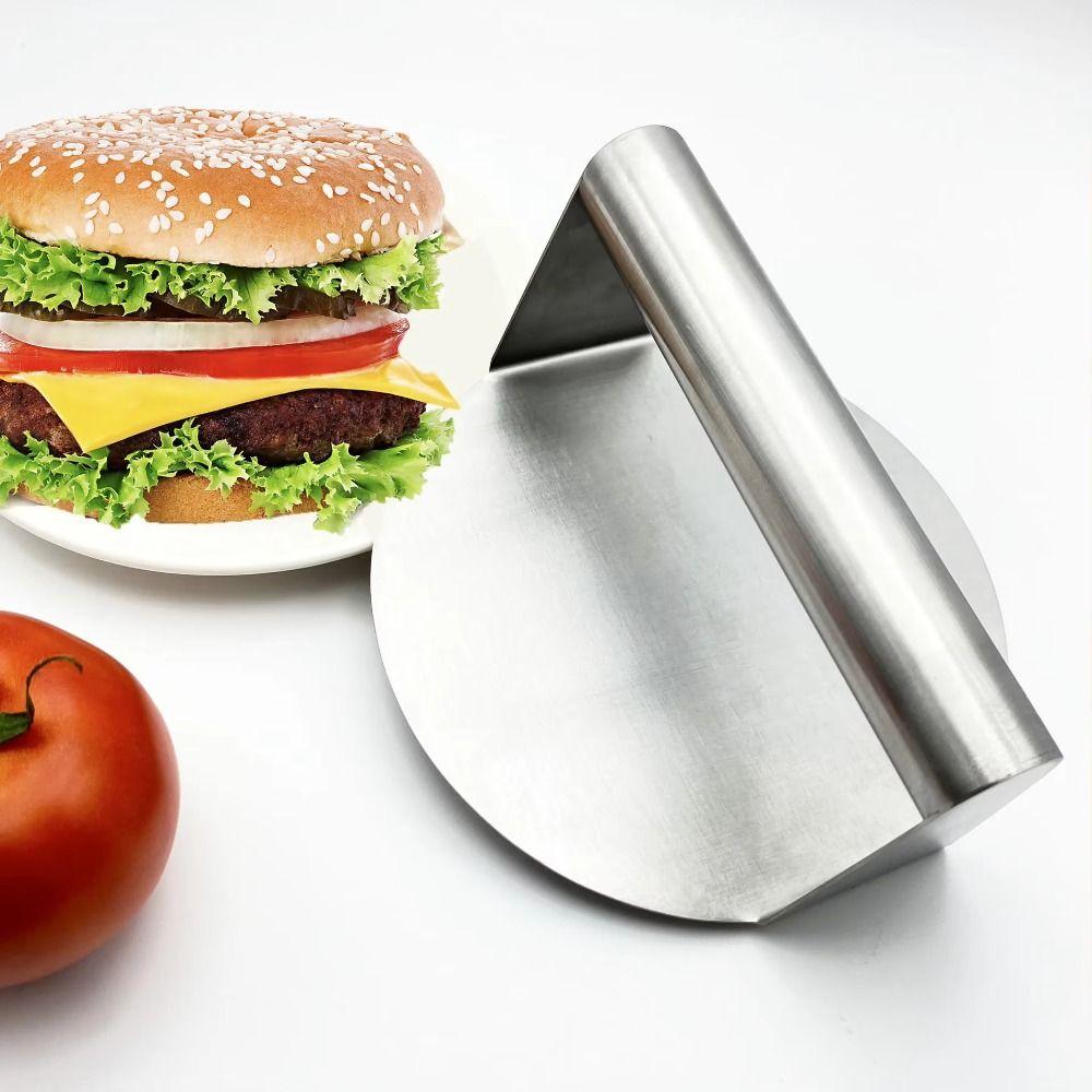 Stainless Steel Hamburger Meat Press Circular Square Press Patty Maker Mold  Grill