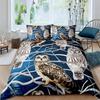 Owl Duvet Cover Bird Decor Bedding Set Printed Comforter Cover For Boys Girls Children Teens Bedroom Decor With Pillow Case