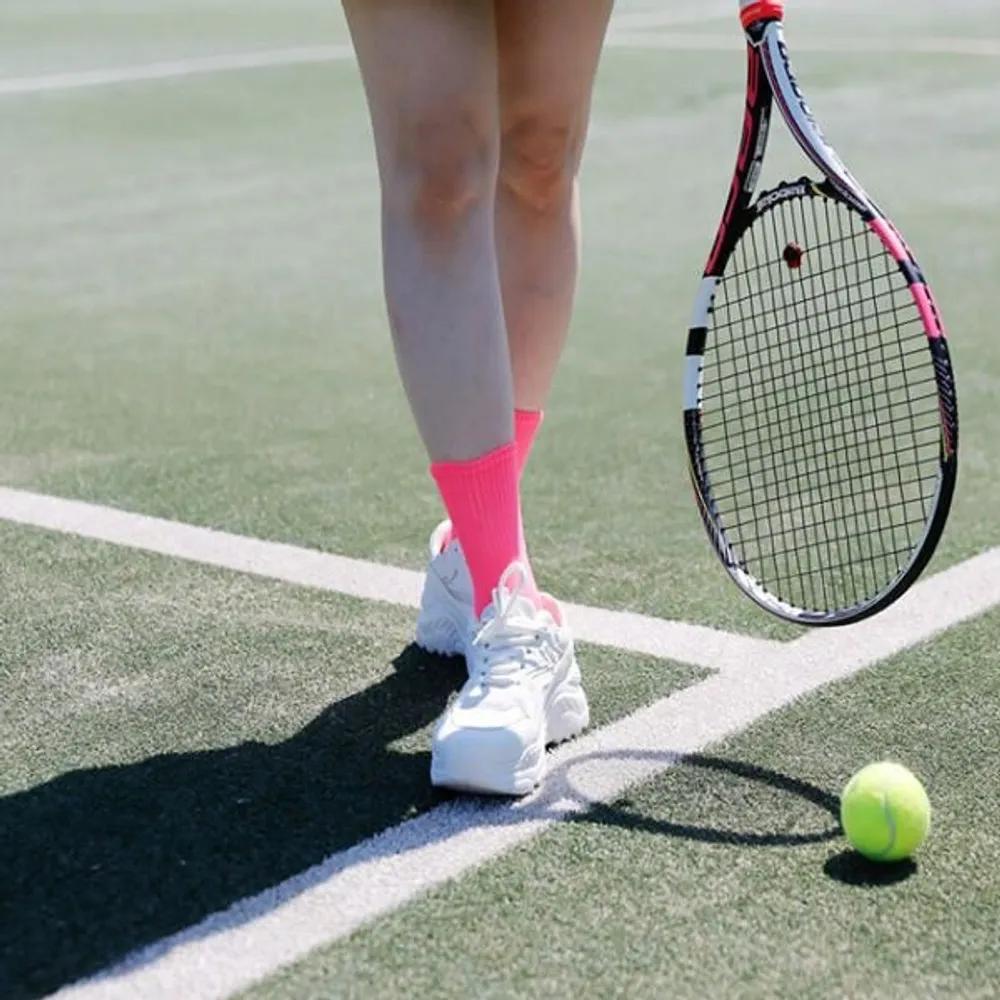 Anco Socks New Fluorescent Sporty Ribbed Socks 3-Piece Set pink