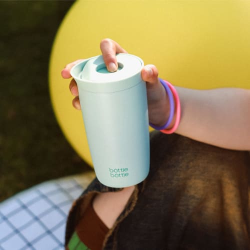 BOTTLE BOTTLE Tumbler, 350ml, One-Touch Closure, Leak-Proof, Vacuum Insulated, Thermos Mug for Coffee and Tea, Keeps Hot or Cold, Stainless Steel, Por