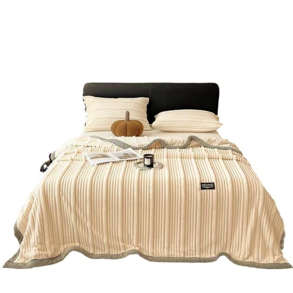Striped Warm Blankets Soft Sofa Blankets High Quality Quilt  Autumn Winter