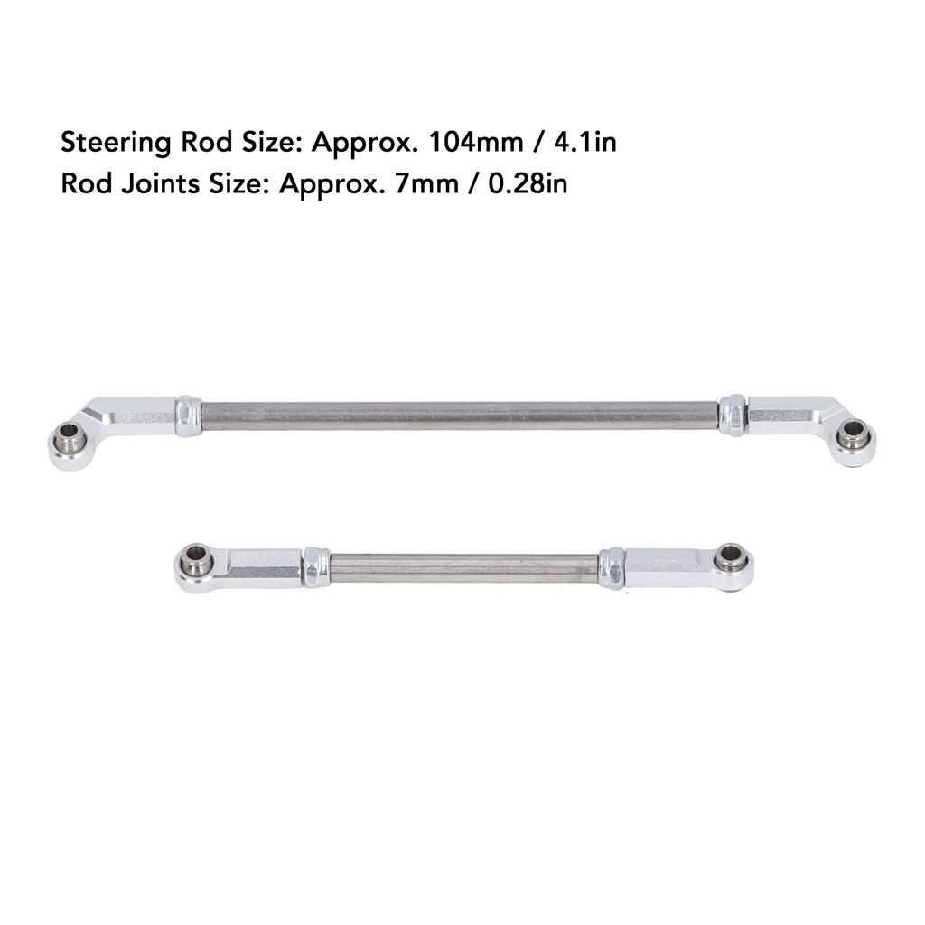 RC Steering Servo Linkage Kit 104mm Pull Rod Links and 7mm Joints for VP F10 1 10 Scale Car Model Silver