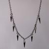 Cold wind rivet fringed necklace male trendy hip-hop niche design female light luxury high-end clavicle chain stainless steel chain