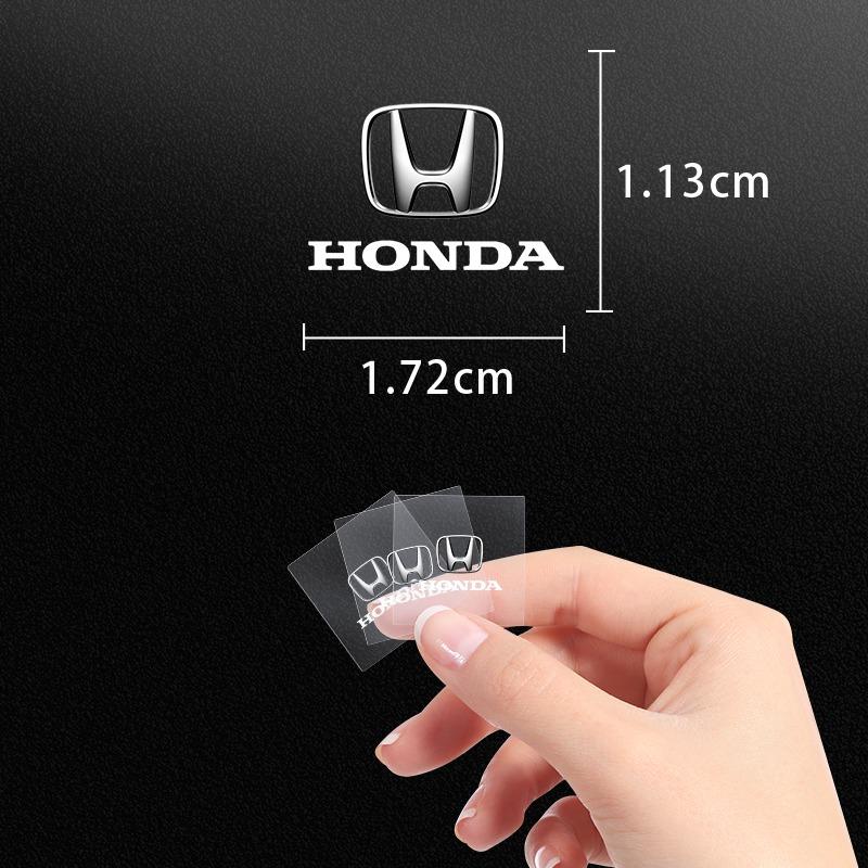 2/5/10Pcs Car Logo Sticker Central Control Decals Car Accessories For Honda Fit Mugen Insight Type S R VTEC DOHC Modulo Vezel Legend RR Si