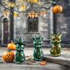 1pcs Devil Cat Candle Holder Resin Molds, Magic Cat Molds, Epoxy Resin Casting Pirate Cat Plaster Molds, Animal Pendant Molds