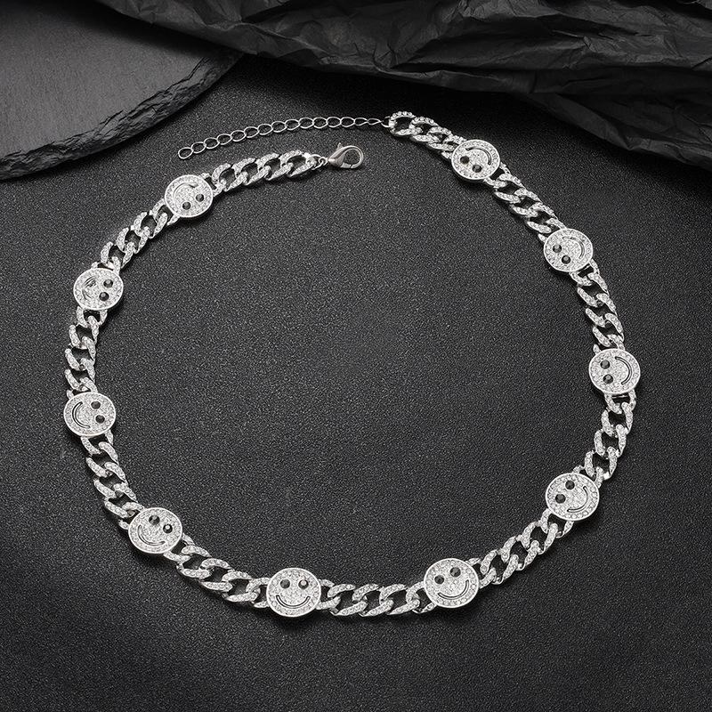 

Мужское хип-хоп ожерелье с кубинским плетением и стразами - Универсальный дизайн из многокомпонентного сплава 8inch (20cm)