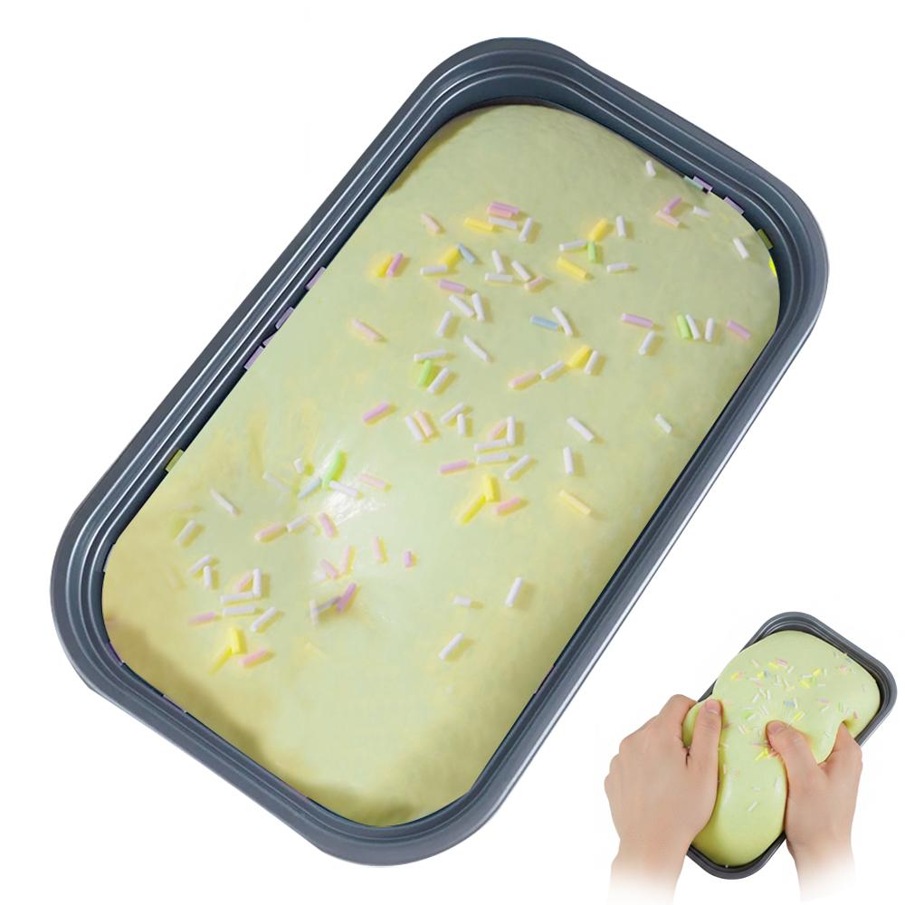 Scatola Appiccicosa Torta Squishy Giocattolo a Lenta Risalita Giocattolo da Spremere Scatola Gelato al Burro Squishy Giocattolo Fidget Rilascio Anti Stress Mano Relax Regalo