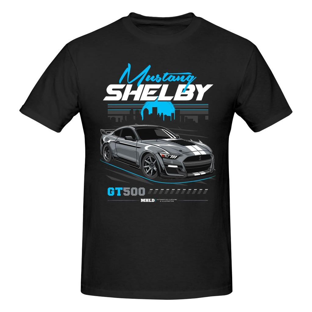 Divertente Disegno Auto Shelby GT500 T-shirt Stampata Unisex T-shirt Unisex Oversize