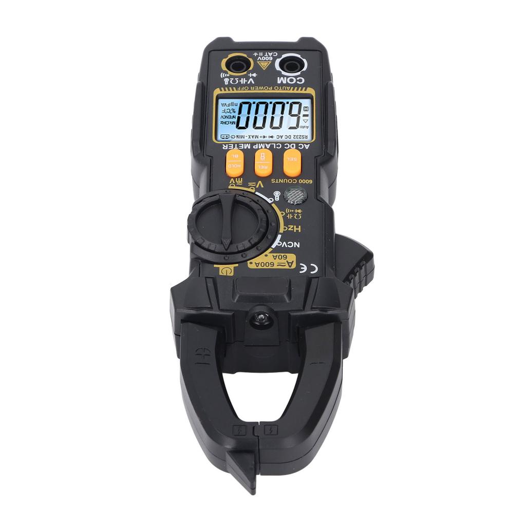 Digital Clamp Meter Multimeter 6000 Count LCD AC DC Volt Amp Diode Temp Hz Ohms Capacitance Tester Electrican Tool PN108