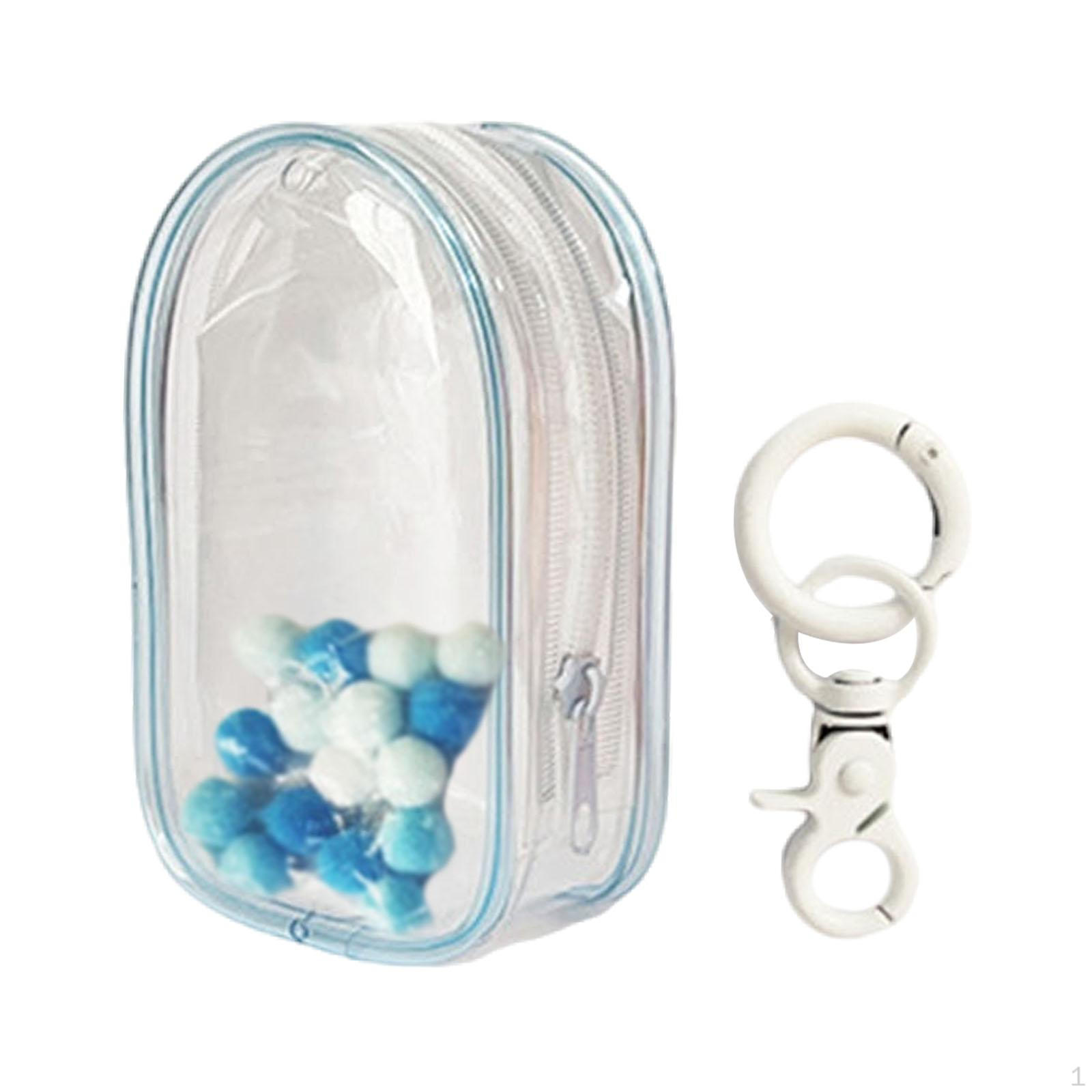 

Прозрачная сумка для демонстрации фигурок с брелком для ключей, чехол для мини-кукол, чехол для переноски из ПВХ Blue