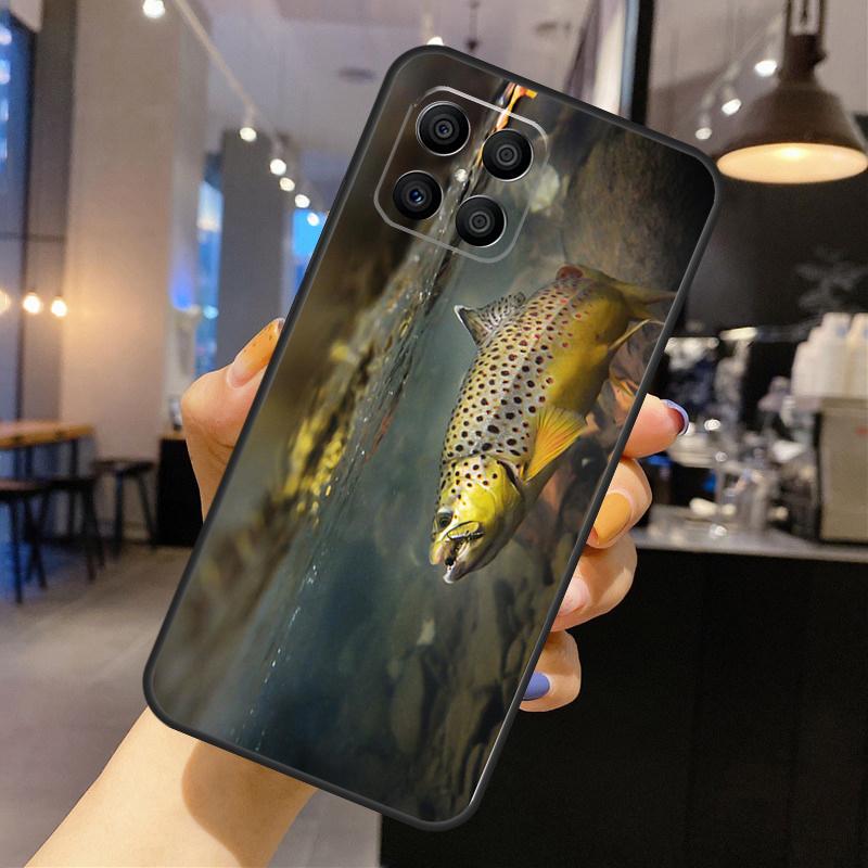 Trout Fish Fishing Case For Honor Magic 7 6 5 Lite Cover For Honor 200 400 Pro 50 70 90 X9 X8a X8b X9a X9b X9c