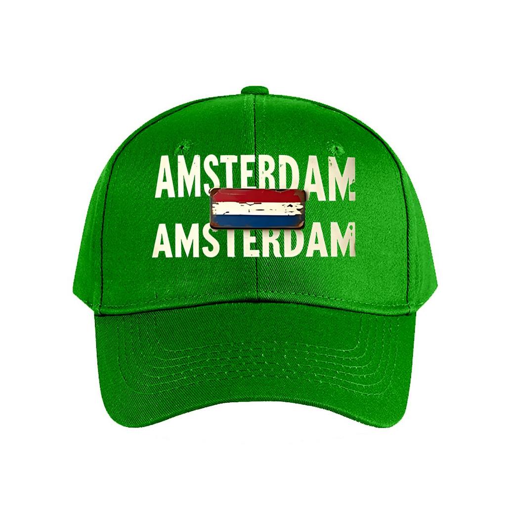 Berretto da Baseball in Cotone Lavato Vintage Amsterdam Berretto da Baseball Moda Unisex Cappello da Sole Donna Sport all'Aperto Cappellino Snapback