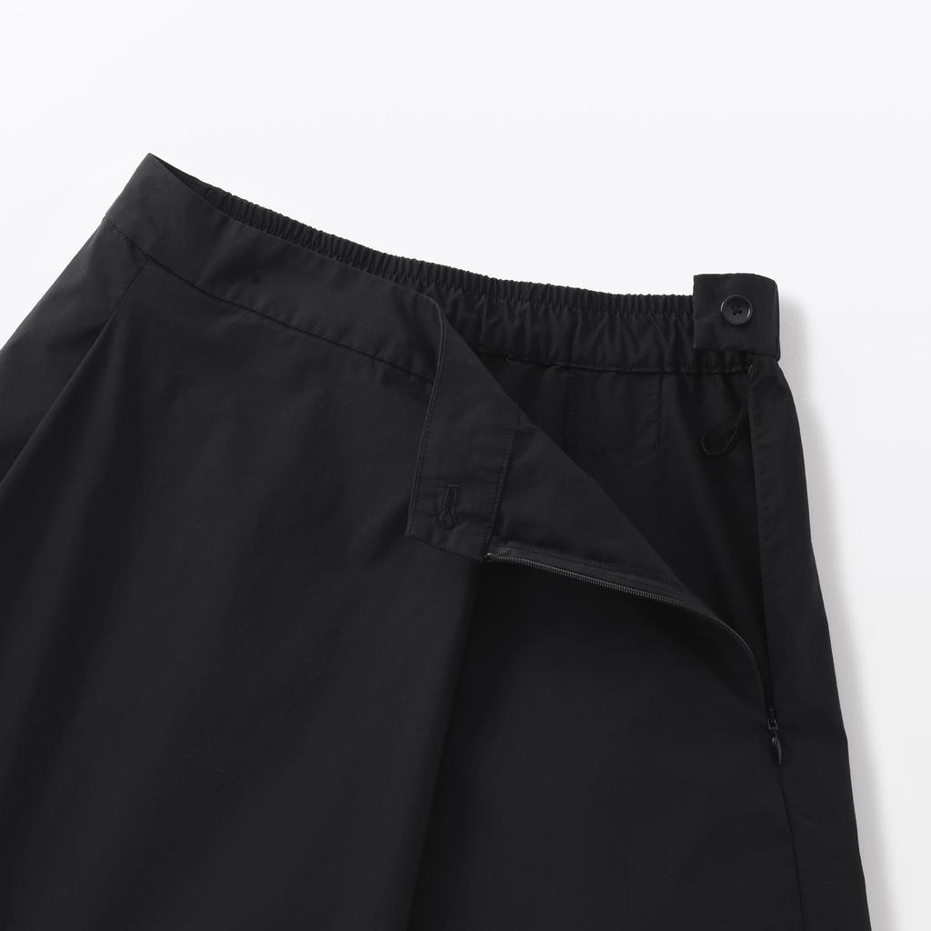 MUJI Women's Quick-Drying Broad Flare Skirt, Black, Size M, BE1VAA5S