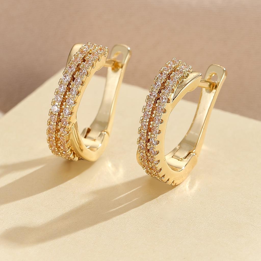 Trendy Kristall Ohrringe Für Frauen Schwarz Und Weiß Zirkon Mode Champagner Gold Farbe Ohrringe Hochzeit Schmuck Geschenke