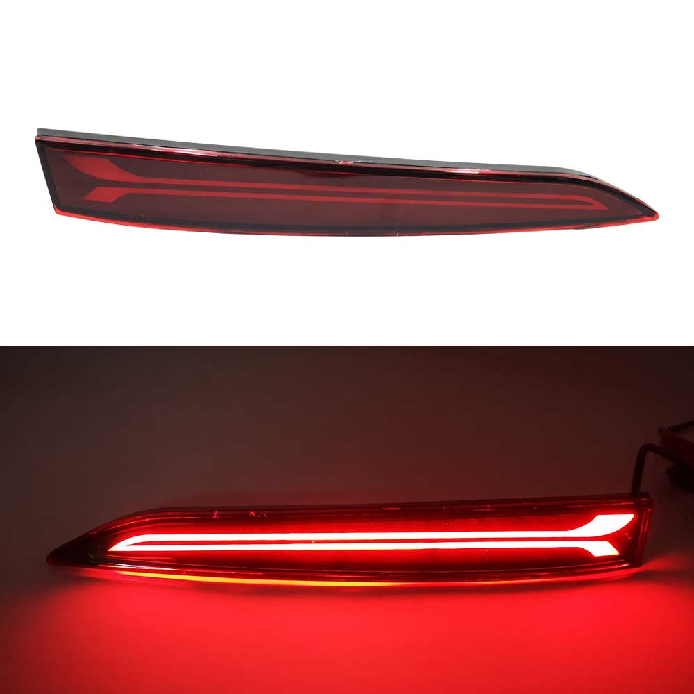 Car Flashing 1 Pair LED Reflector Rear Bumper Light Tail Brake Lamp Auto Fog Light For Hyundai Solaris Accent 2017 2018