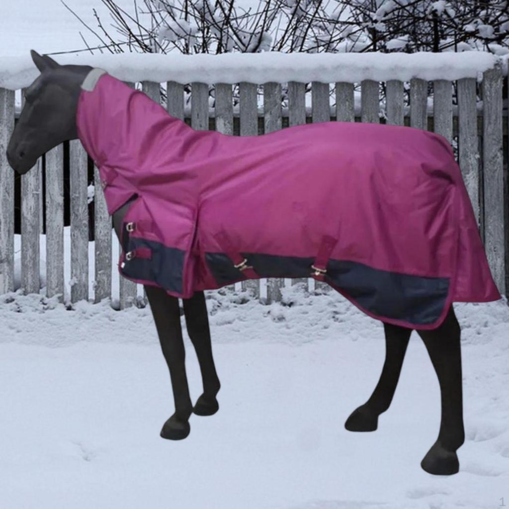 Horse Winter Turnout Blanket Sheet 600D Oxford Breathable Belly Wrap Waterproof Horsewear