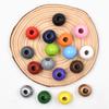 20pcs 20mm Colorful Round Wooden Beads for Craft Natual Painted Wood Spacer Loose Beads for Home Party Festival Decoration