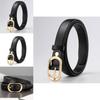 Fashionable Womens Casual Belt With Alloy Buckle And Minimalist Circle Pattern For Daily Outfits