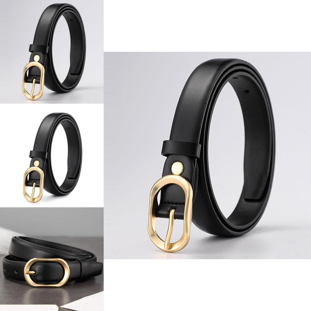 Fashionable Womens Casual Belt With Alloy Buckle And Minimalist Circle Pattern For Daily Outfits