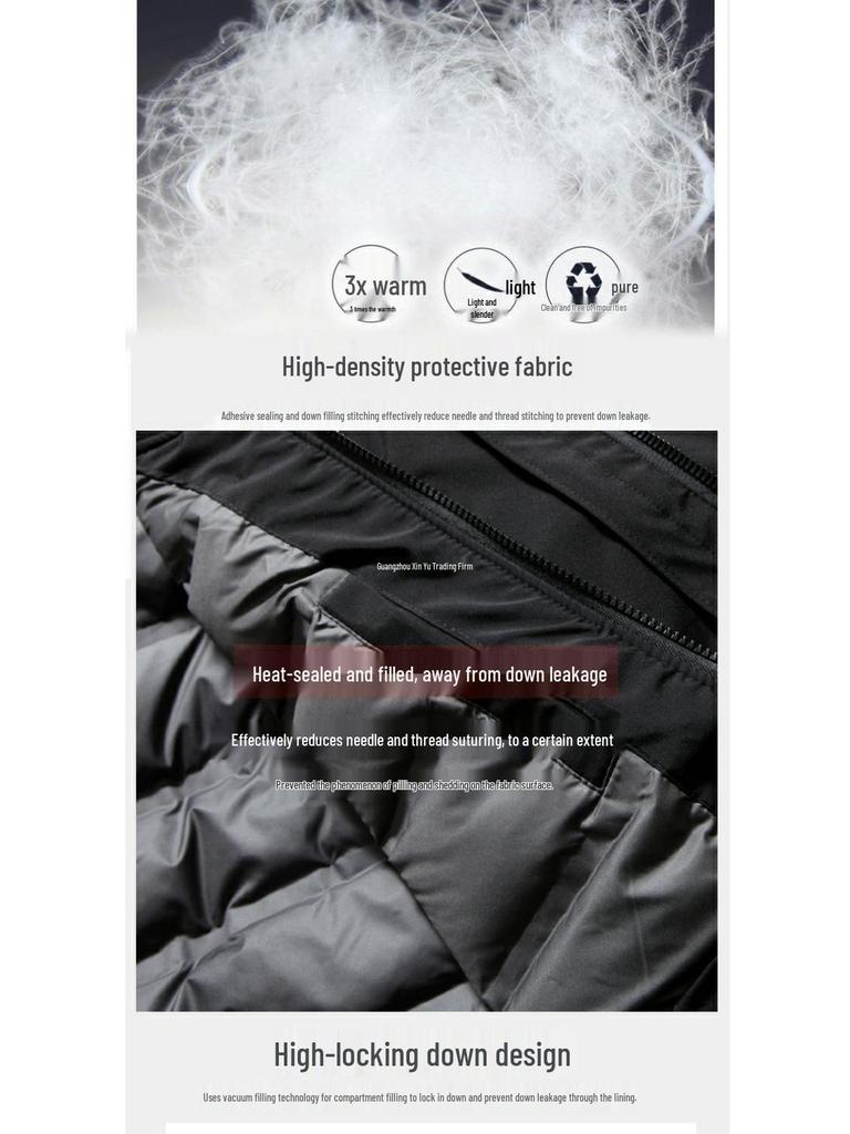 2025 Men's Mid-Length Winter Parka: Warm Down Jacket with Detachable Liner for Middle-Aged and Elderly Dads