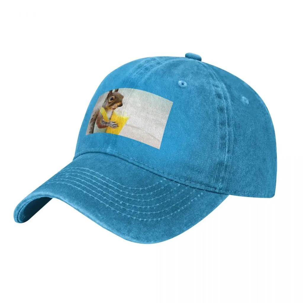 Squirrel On The Beach Baseball Cap party Hat Luxury Hat Women Hats Unisexs