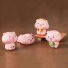 5Pcs Pig Ornament Mini Portable Size Q-Version Pig Design Statue Miniature Pig Landscape Office Desk Bookshelf Car Decor