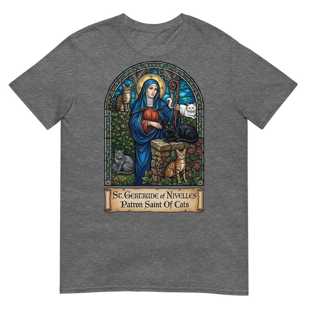 St Gertrude Of Nivelles Patron Saint Of Cats TShirt
