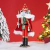 30cm/38cm Nutcracker King Mouse Fencing Puppet Wooden Handicrafts Christmas Decoration New Year Party Desktop Ornaments