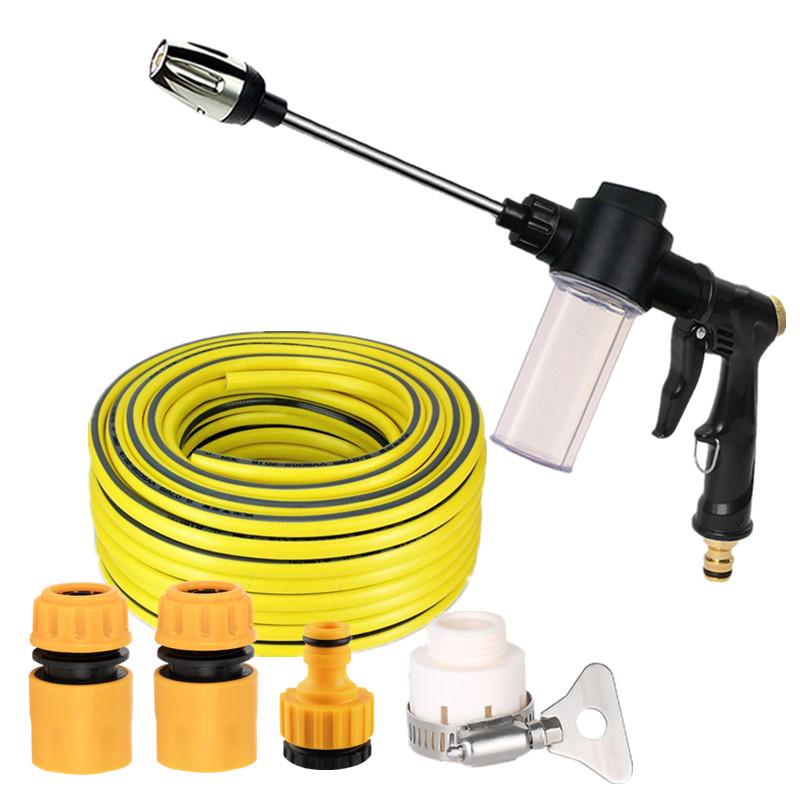 T2 Black Long Spear High-Pressure Foam Sprayer and Water Gun for Garden, Car Wash, and Floor Cleaning.