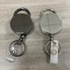 Portachiavi Retrattile in Filo Metallico Bobina Badge Estraibile Cordino per Badge Identificativo Porta Badge con Nome Bobine Catena Elastica Portachiavi da Esterno