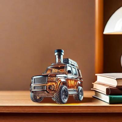 High Glass Whiskey Bottle Eye-catching Whiskey Container Vintage Car Whiskey Decanter for Dad Husband Unique Glass for Lovers