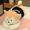 Cute Husky Couple Denim Pillow - Extra Large Soft Backrest Doll for Bedroom or Living Room