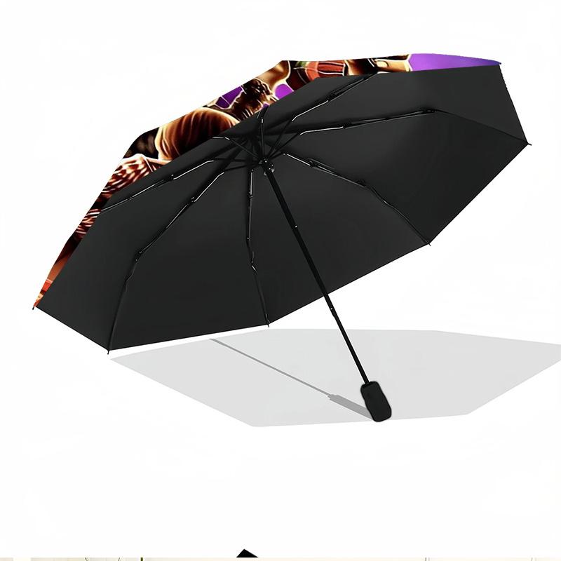 Bride of Chucky Print Automatic Open Close Umbrella, Portable Foldable Umbrella, for Outdoor Commute Camping Trip, Ideal Birthday Gift