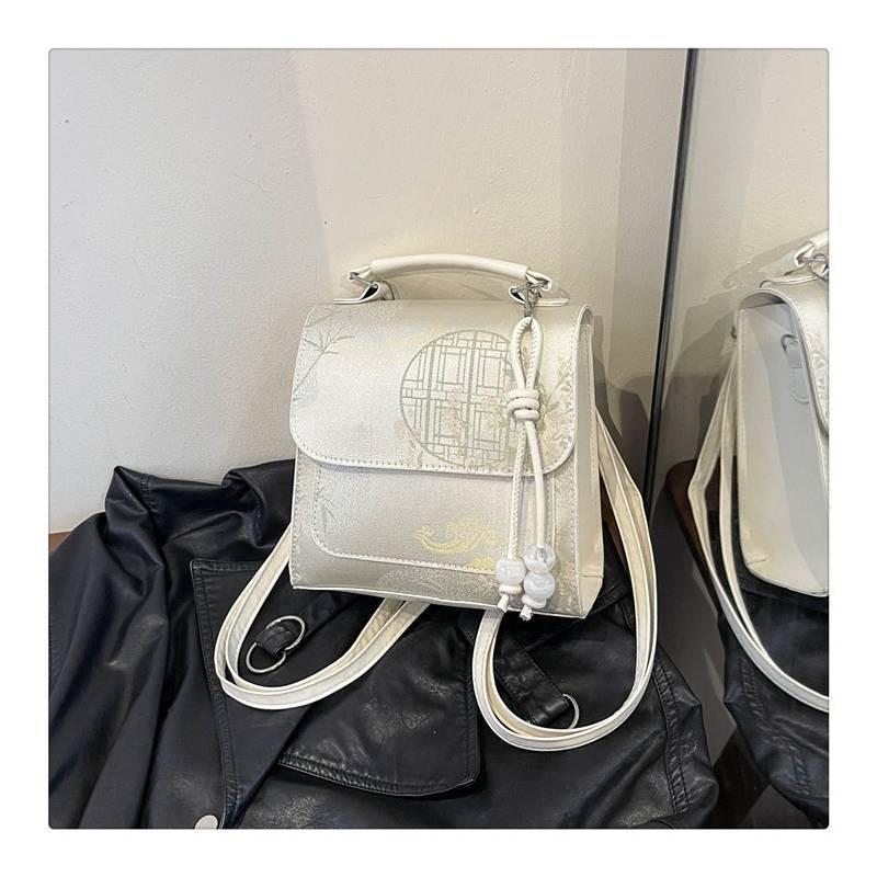 Elegant Chinese Style Embroidered Backpack 2024 Summer Luxury Versatile Shoulder Handbag