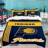 Squadra di Pallacanestro Pacers Set Biancheria da Letto 3 Pezzi, Include 1 Federa per Piumone e 2 Federe per Cuscini, Regalo Perfetto per Natale, Ideale per Camera da Letto, Dormitorio
