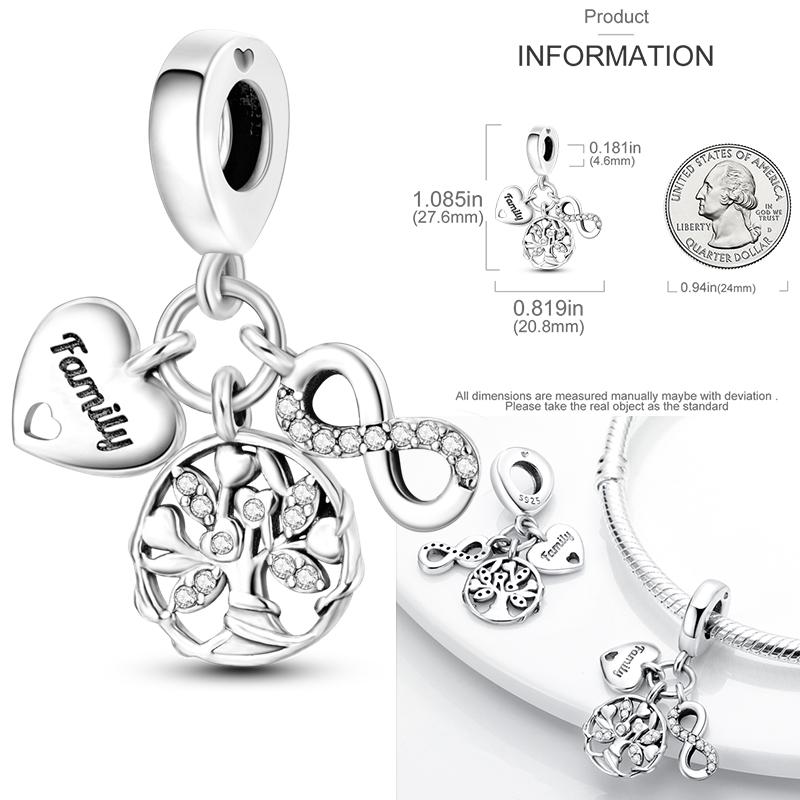 Charms Plata De Ley 925 copper Original Devil's Eye Perfume Bottle Bow Silicone Spacer Beads Women Bracelet DIY Zircon Pendants