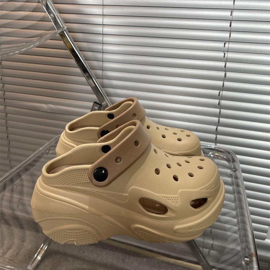 New summer CM hole shoes slippers women's outer wear summer platform out women's bag head shoes