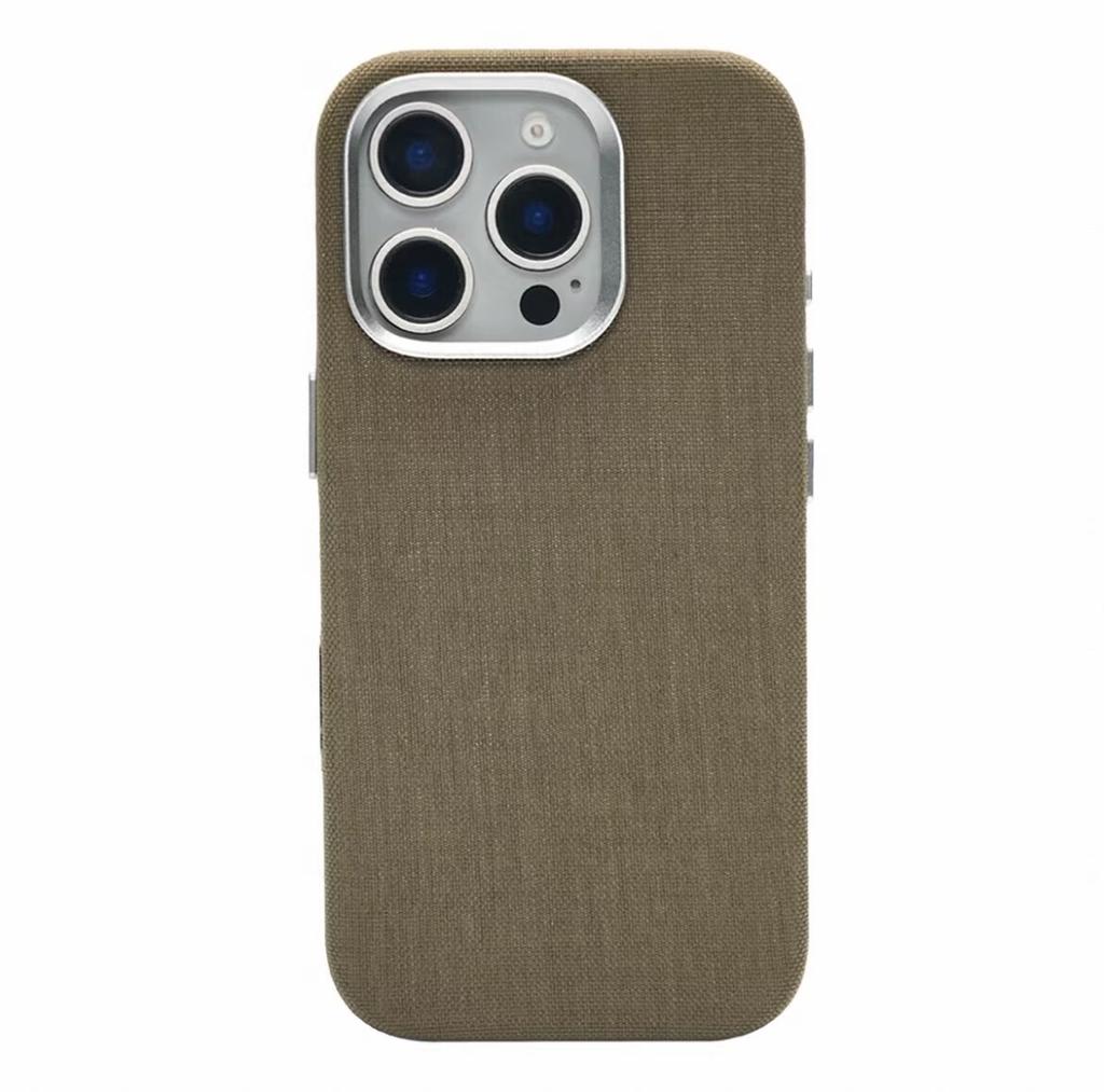 Case For iPhone 16 Pro Max 15 14 13 Case Fashion For MagSafe Magnetic Matte Nylon Leather Phone Cover Shockproof Bumper