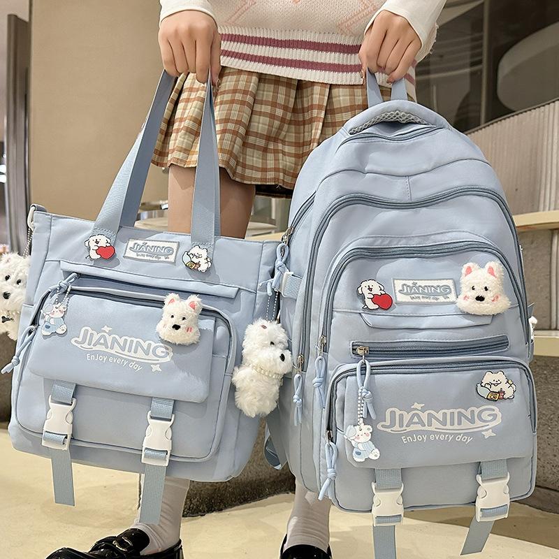 Children's Schoolbags Elementary School Students Girls Junior High School Students Large Capacity Dirt Resistant Two Piece Backpack